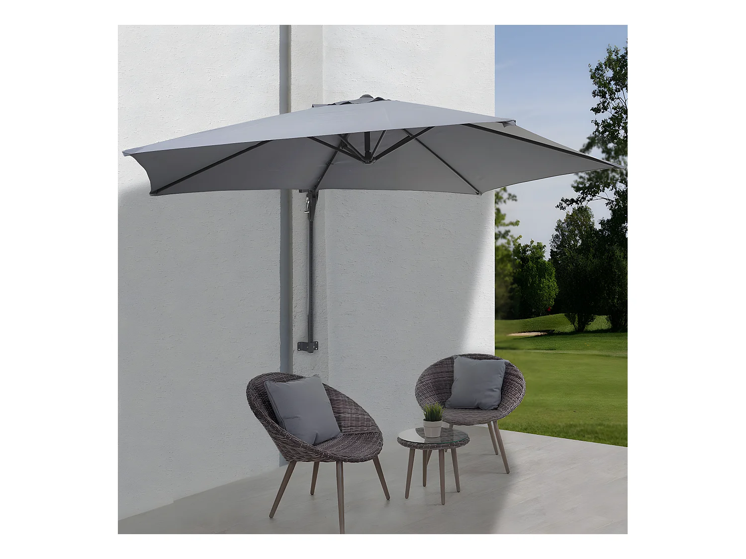 Parasol mural pour balcon grise 300 x 280 x 163 cm 04_0005636