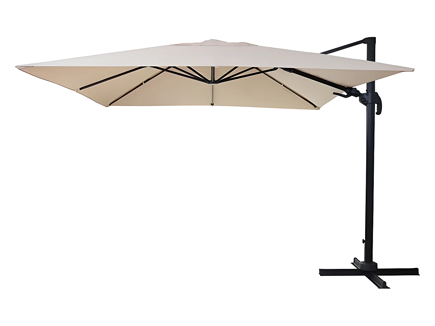 Parasol de restauration 3x3m crème 04_0003290