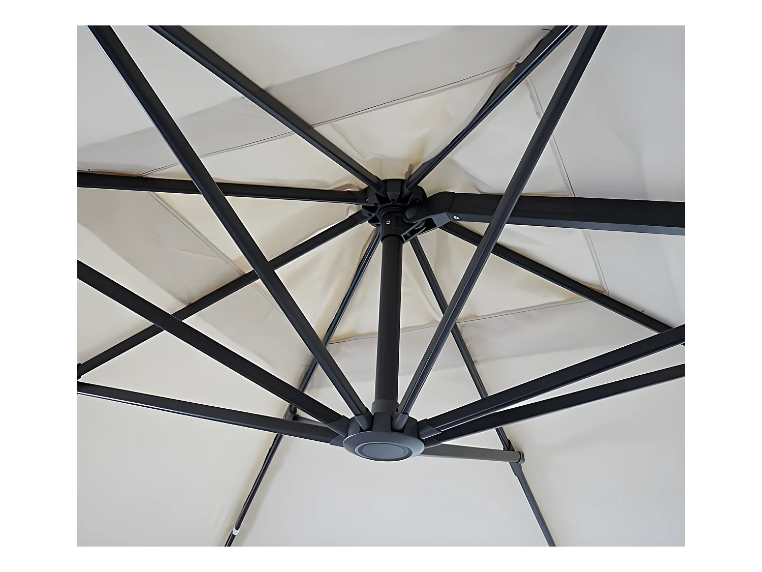 Parasol de restauration 3x3m crème 04_0003290