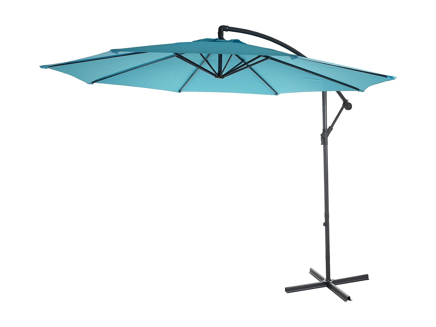 Parasol déporté protection solaire bleue 360 x 295 x 255 cm 04_0000940
