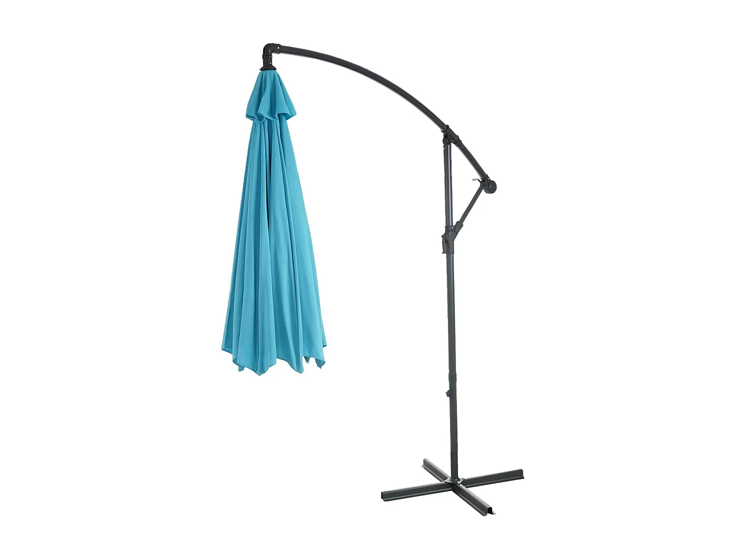 Parasol déporté protection solaire bleue 360 x 295 x 255 cm 04_0000940
