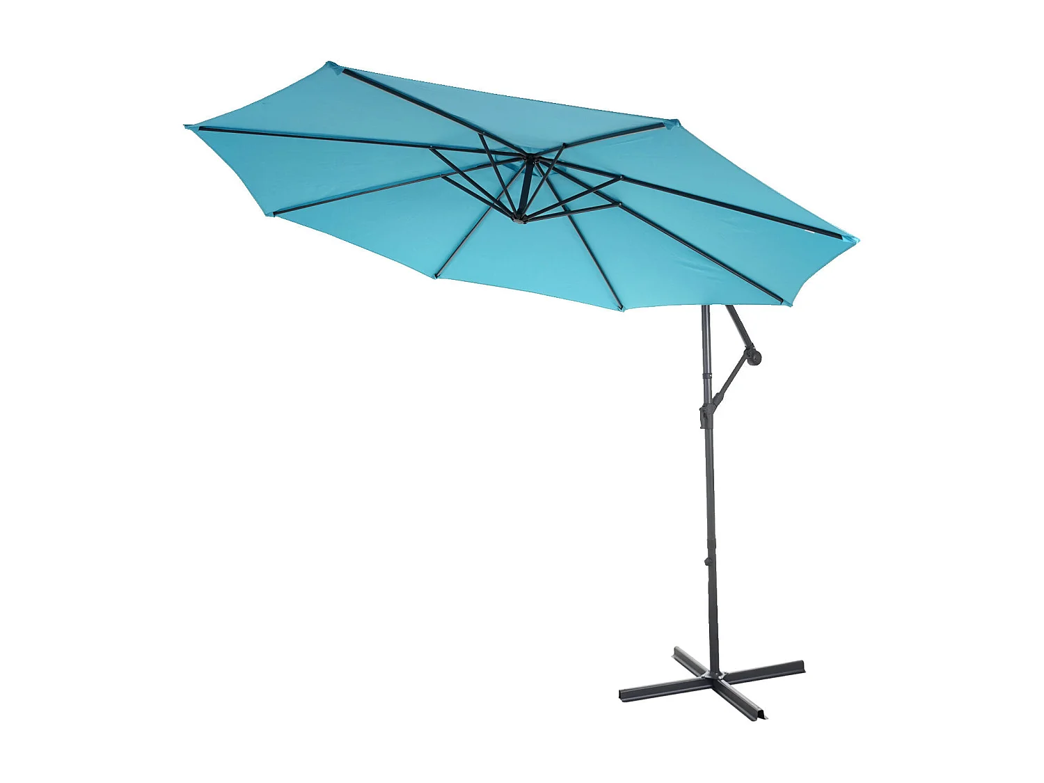 Parasol déporté protection solaire bleue 360 x 295 x 255 cm 04_0000940
