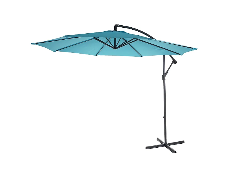 Parasol déporté protection solaire bleue 360 x 295 x 255 cm 04_0000949