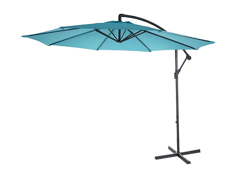 Parasol déporté protection solaire bleue 360 x 295 x 255 cm 04_0000949