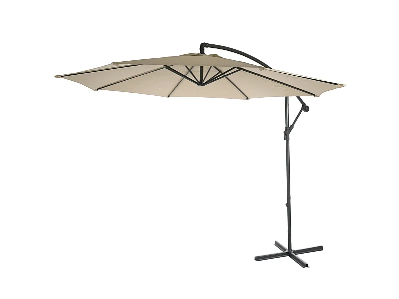 Parasol déporté protection solaire crème 360 x 295 x 255 cm 04_0000943