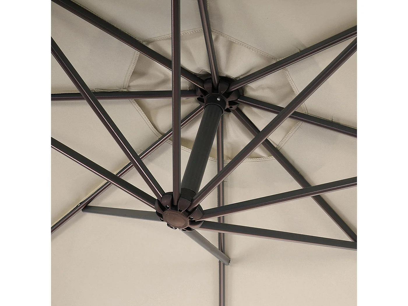 Parasol déporté protection solaire crème 360 x 295 x 255 cm 04_0000943