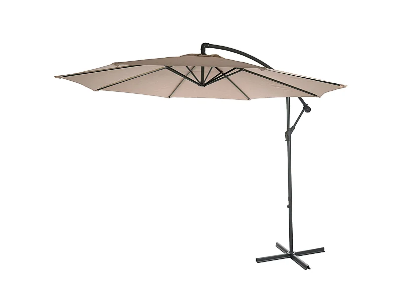 Parasol déporté protection solaire beige 360 x 295 x 235 cm 04_0000948
