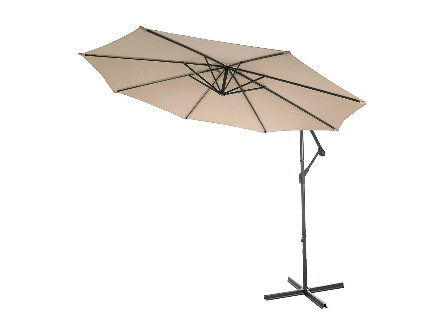 Parasol déporté protection solaire beige 360 x 295 x 235 cm 04_0000948