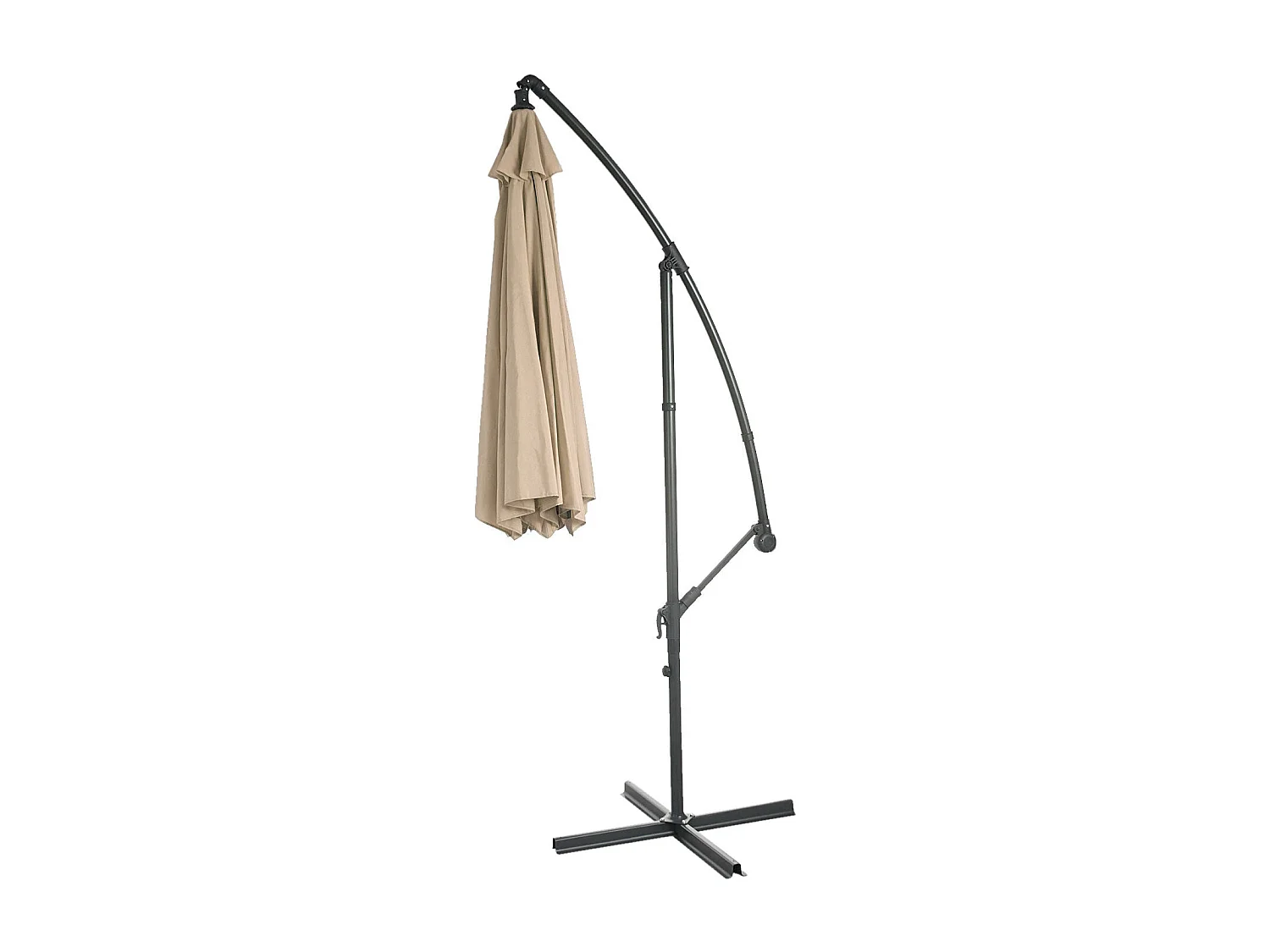 Parasol déporté protection solaire beige 360 x 295 x 235 cm 04_0000948