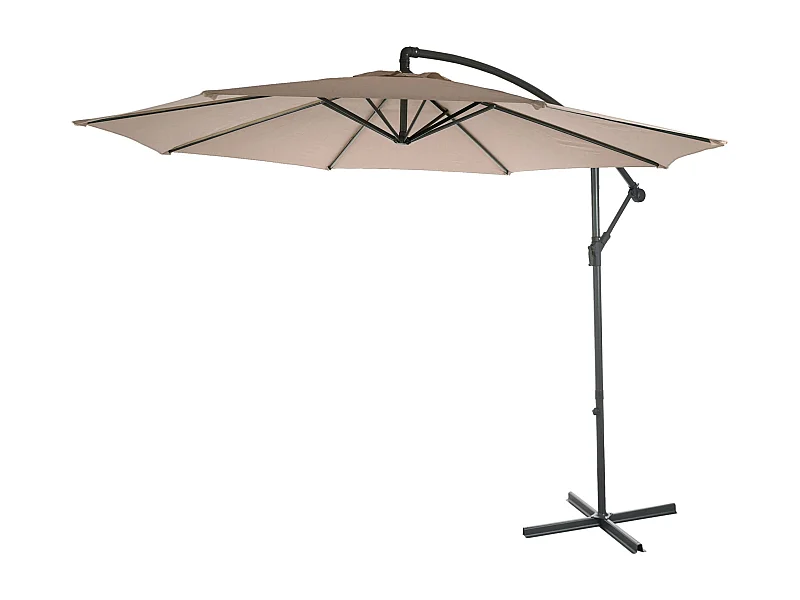 Parasol déporté protection solaire beige 360 x 295 x 235 cm 04_0000948