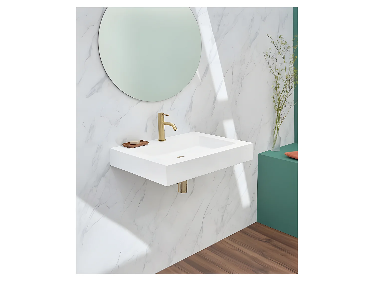 Waschbecken hängend - Solid Surface BRISTOL