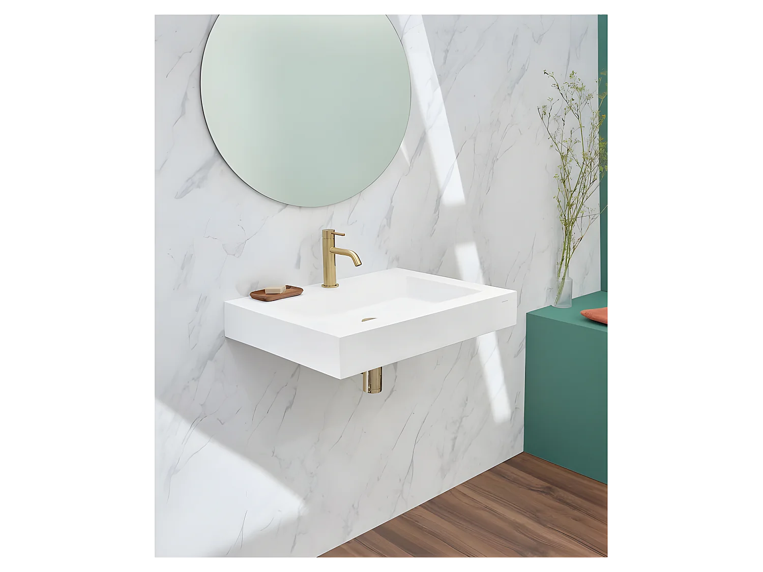 Waschbecken hängend - Solid Surface BRISTOL