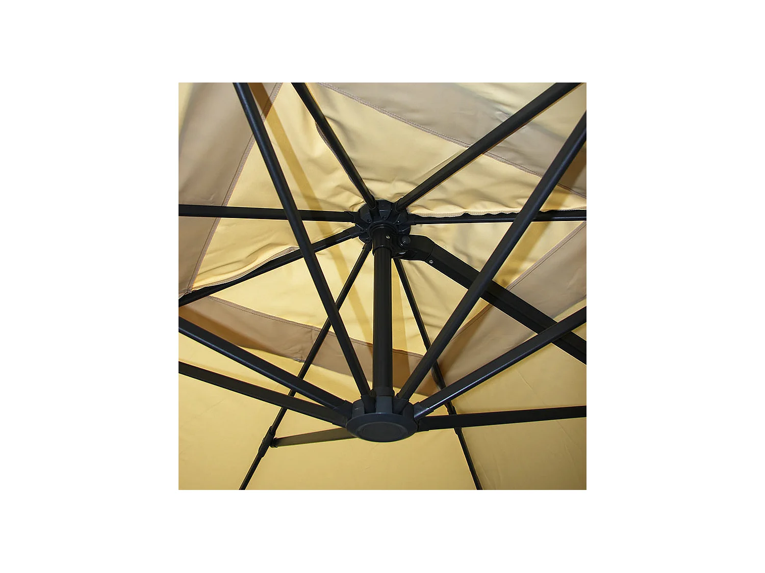Parasol professionnel restaurant pour aluminium crème 04_0003979