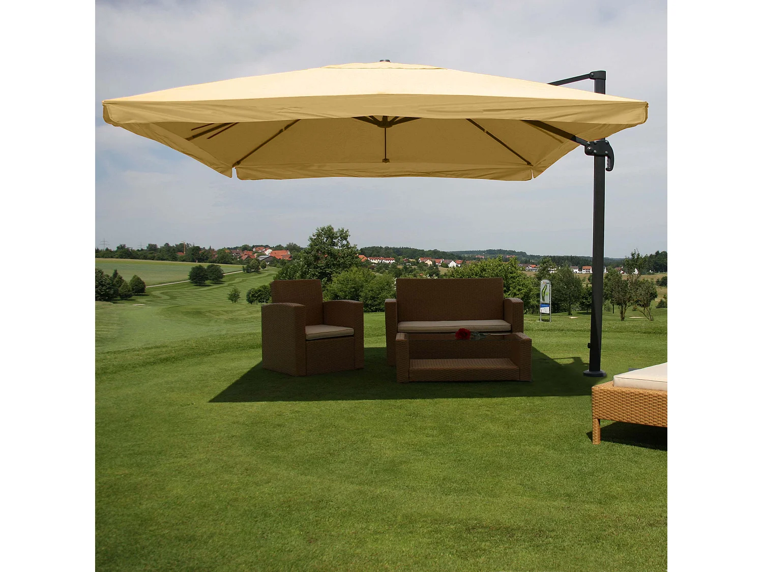 Parasol professionnel restaurant pour aluminium crème 04_0003979