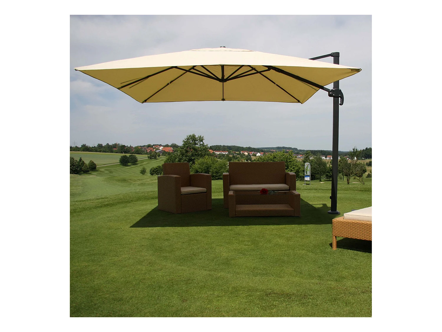Parasol professionnel restaurant pour aluminium crème 04_0003994