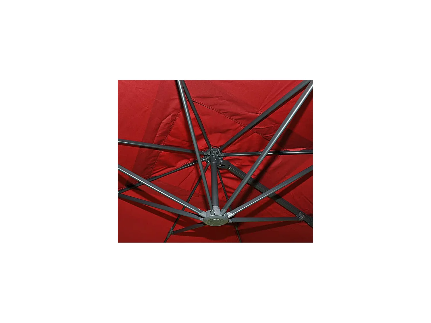 Parasol de restauration 3x4m aluminium bordeaux 04_0003533