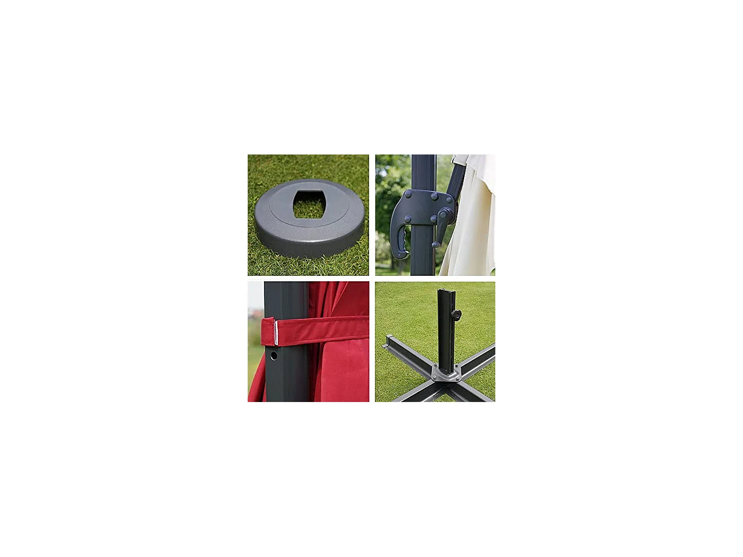 Parasol de restauration 3x4m aluminium bordeaux 04_0003533