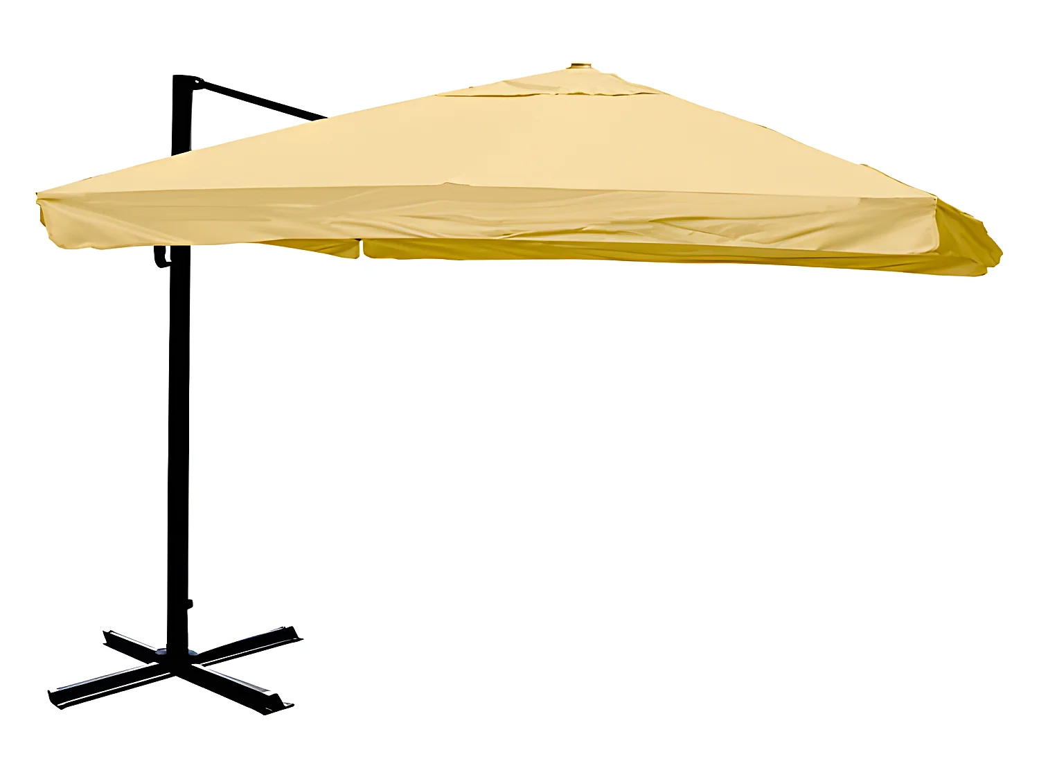 Parasol de restauration 3x4m aluminium crème 04_0003504