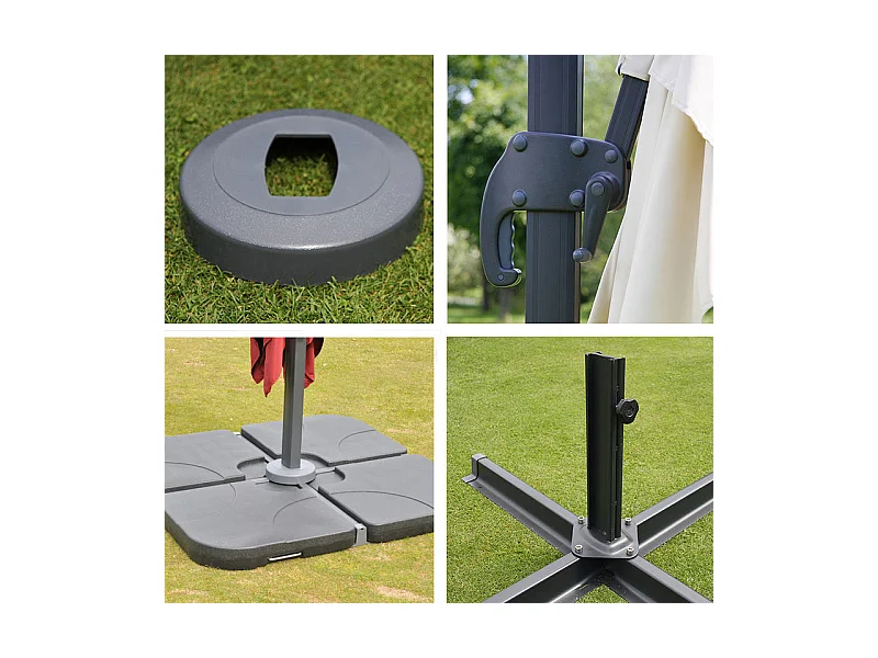 Parasol professionnel restaurant pour aluminium crème 04_0003990