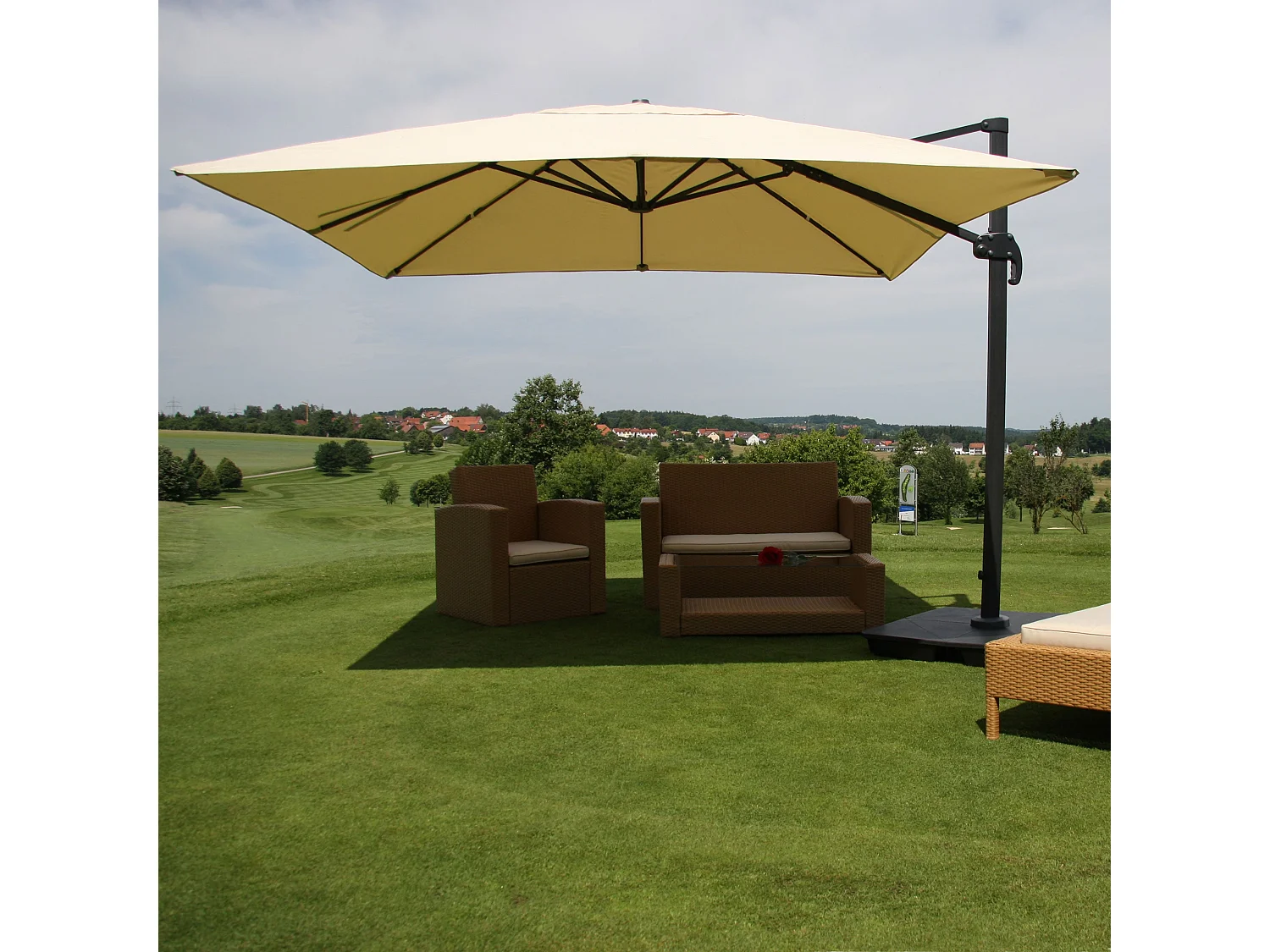Parasol professionnel restaurant pour aluminium crème 04_0003990