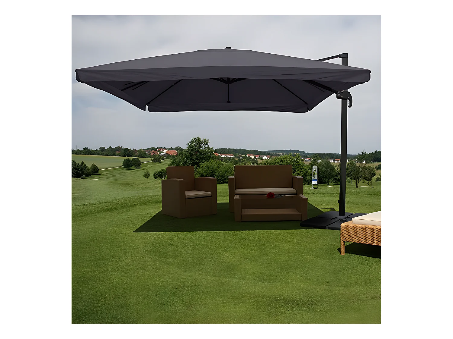 Parasol de restauration 3x3m aluminium 04_0003325