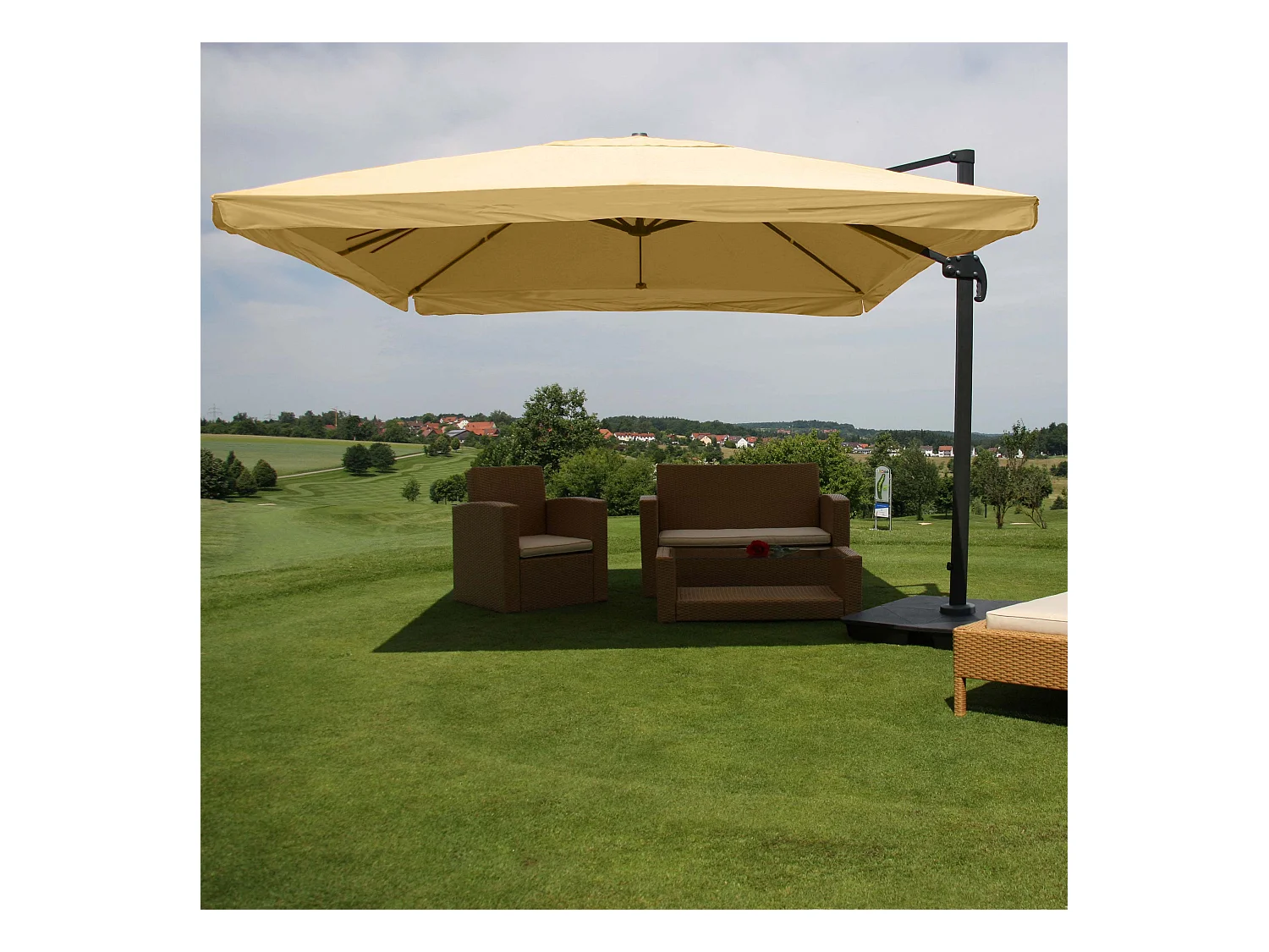 Parasol professionnel restaurant pour aluminium crème 04_0003997