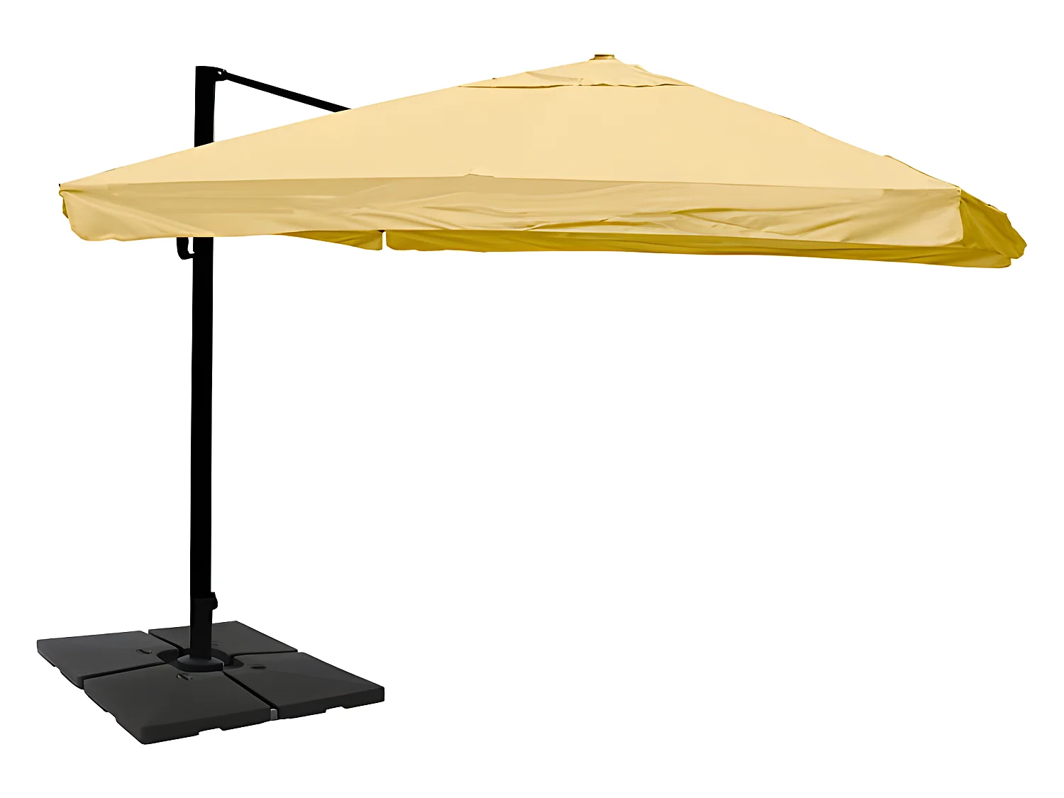 Parasol de restauration 3x4m aluminium crème 04_0003334