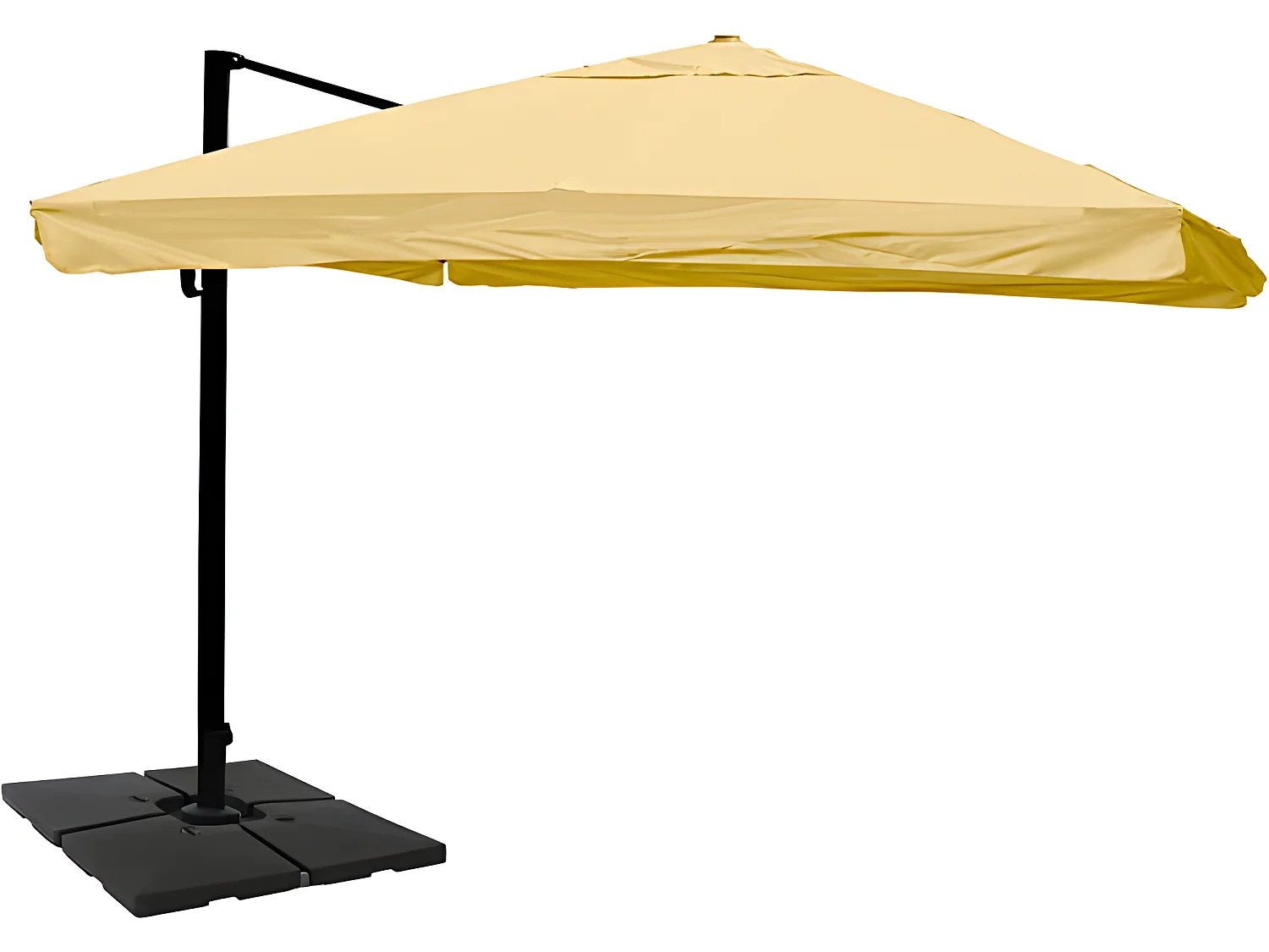 Parasol de restauration 3x4m aluminium crème 04_0003334