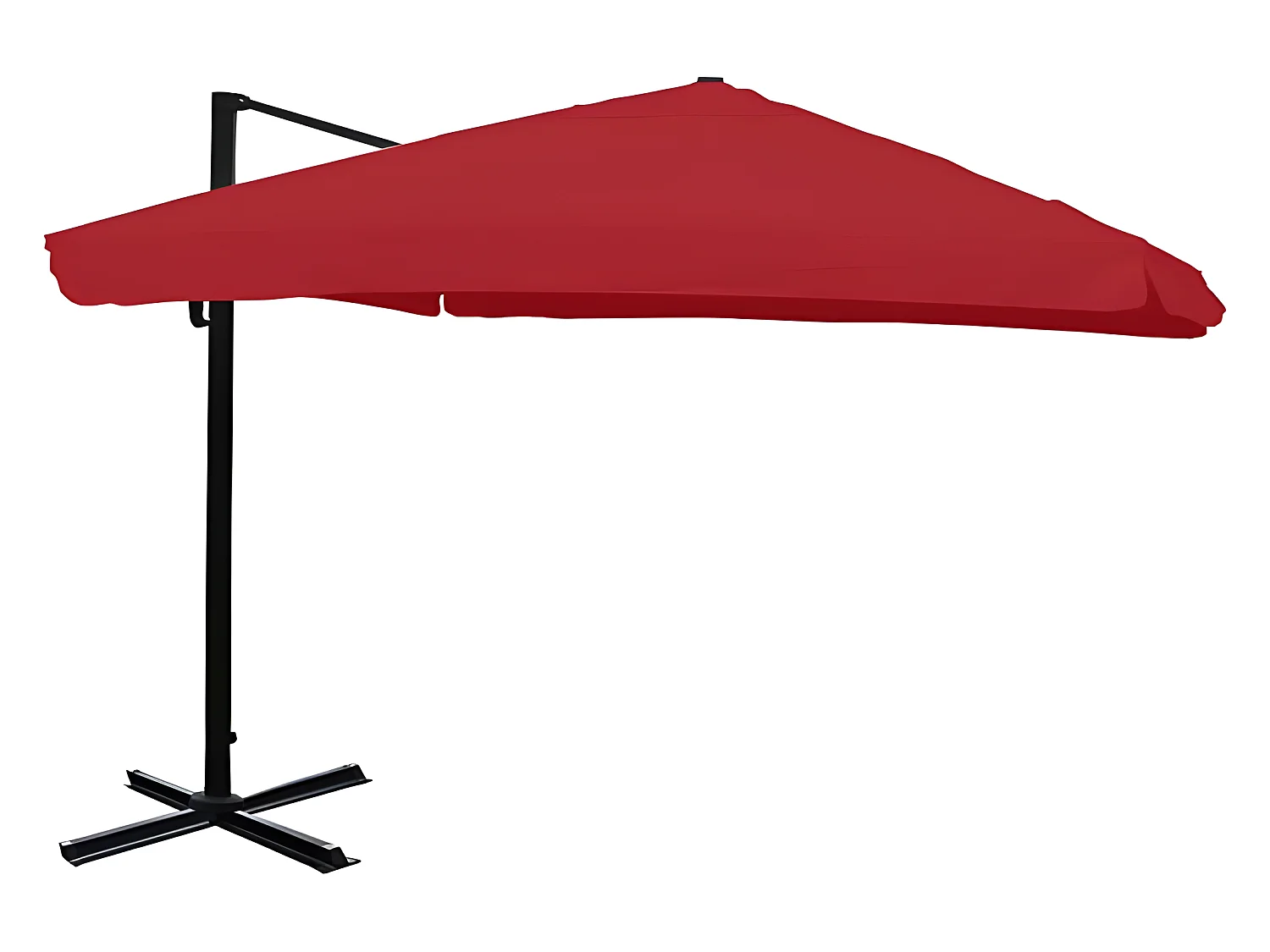 Parasol de restauration 3x4m aluminium bordeaux 04_0003344