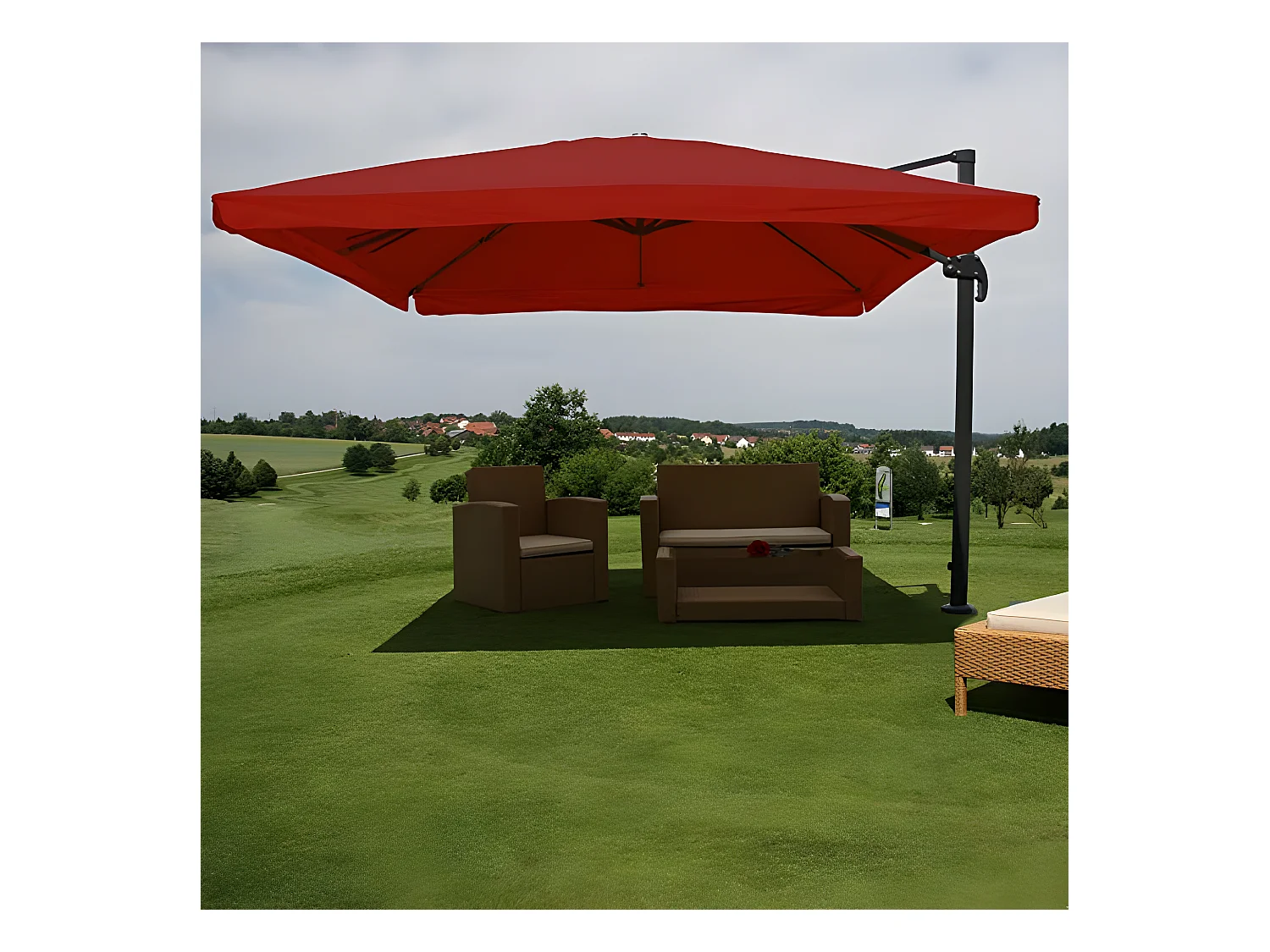 Parasol de restauration 3x4m aluminium bordeaux 04_0003344