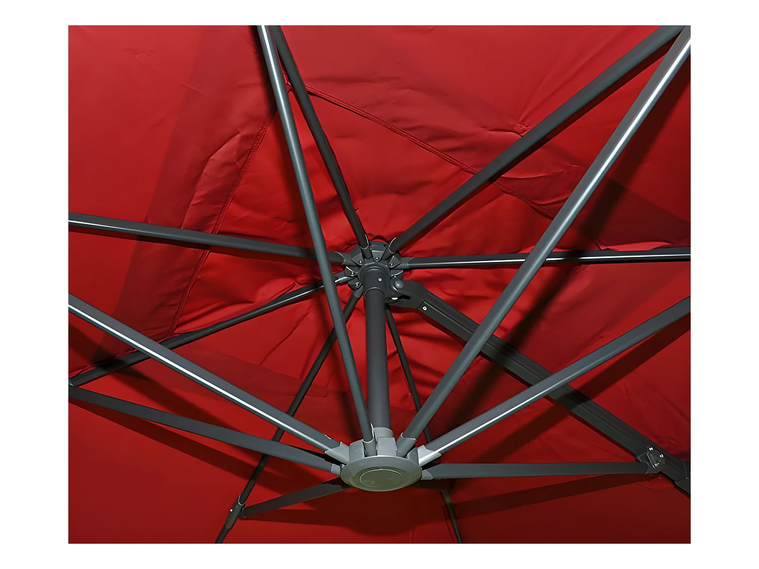 Parasol de restauration 3x4m aluminium bordeaux 04_0003344