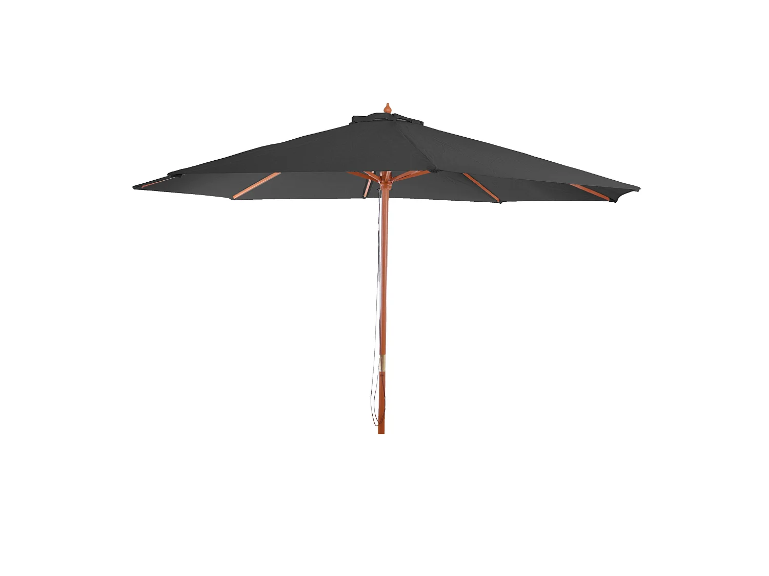 Parasol de jardin Ø bois marron 350 x 350 x 262 cm 04_0003821