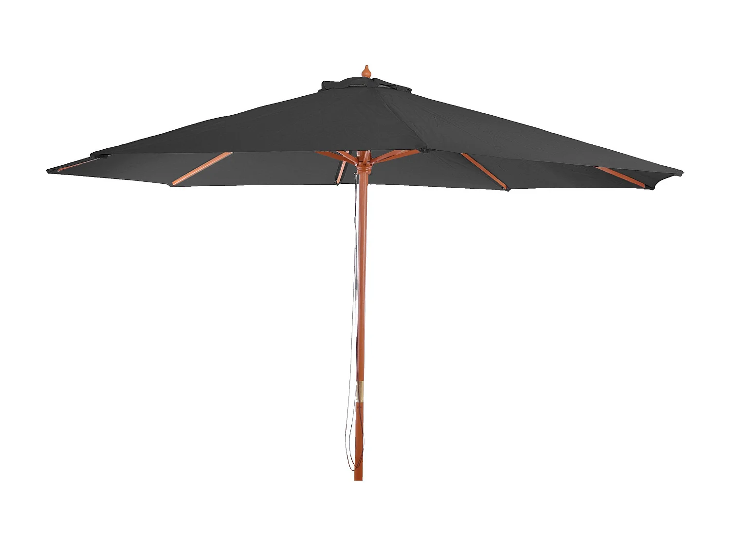 Parasol de jardin Ø bois marron 350 x 350 x 262 cm 04_0003821