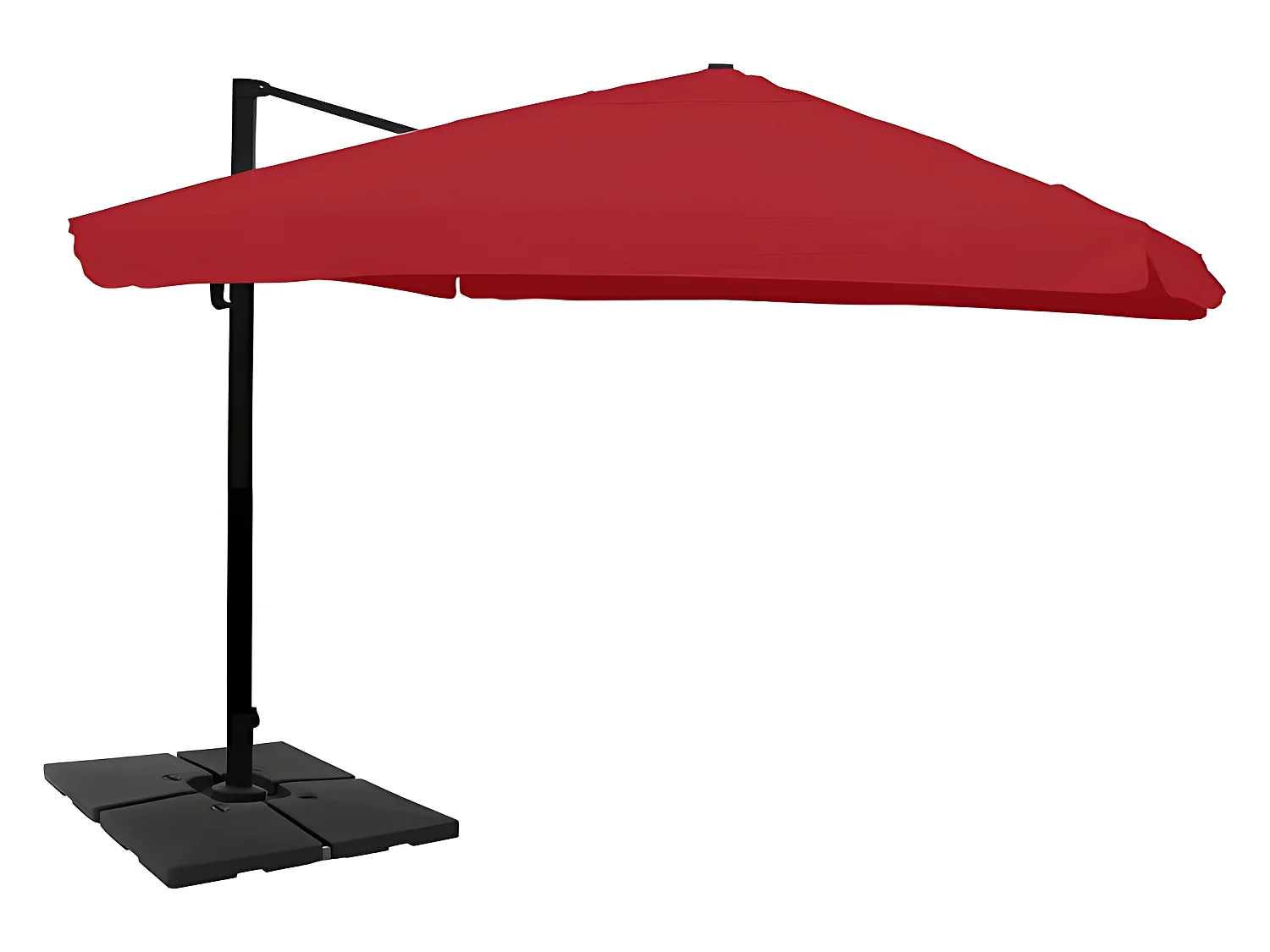 Parasol de restauration 3x4m aluminium bordeaux 04_0003536