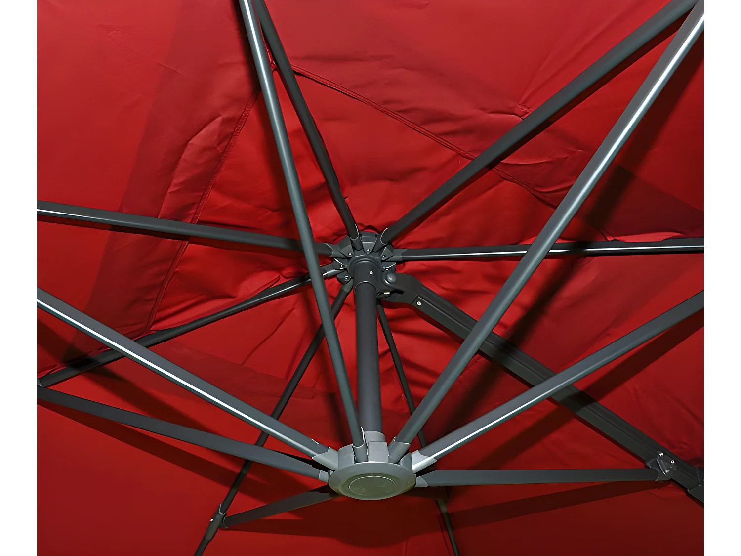 Parasol de restauration 3x4m aluminium bordeaux 04_0003536