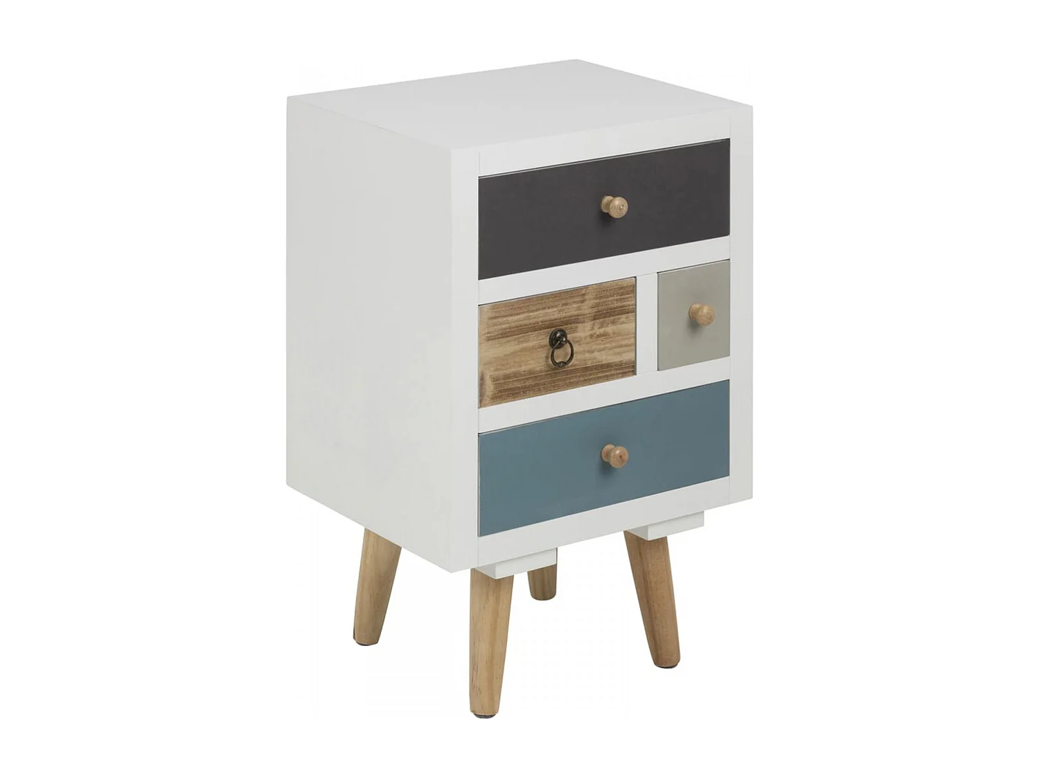 Table de chevet 4 tiroirs multicolore DRAWER