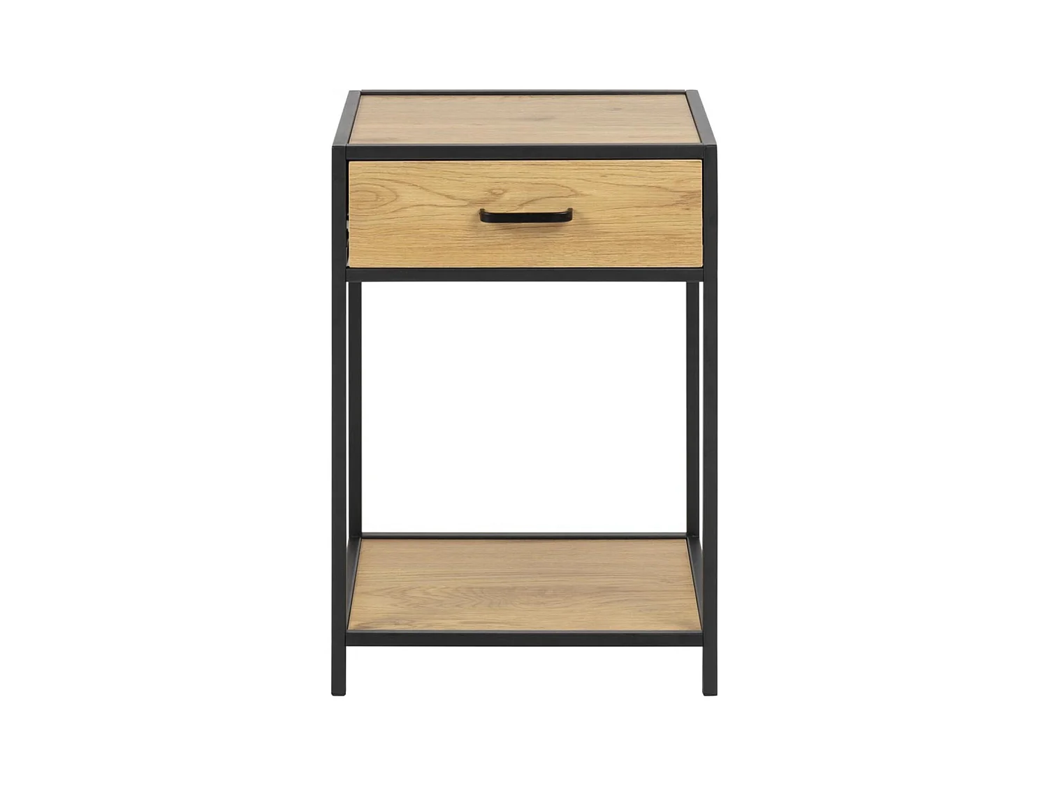 Mesa de cabeceira industrial em madeira e metal FACTORY