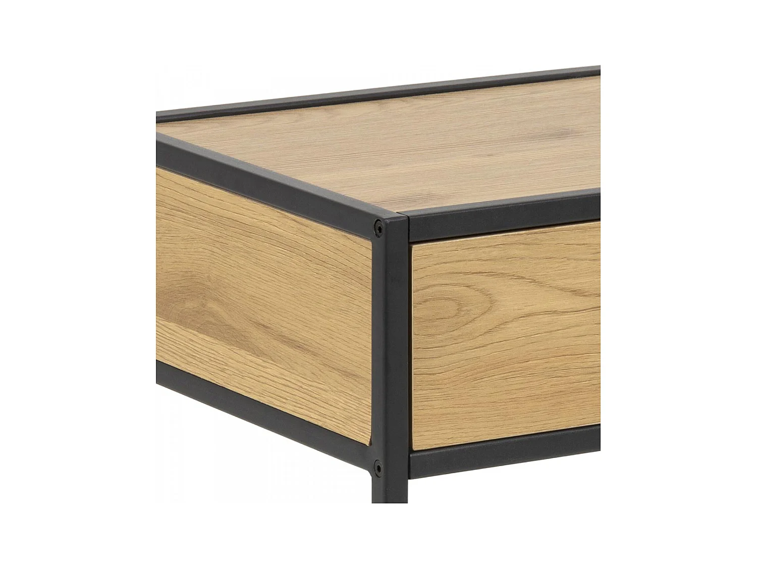 Mesa de cabeceira industrial em madeira e metal FACTORY