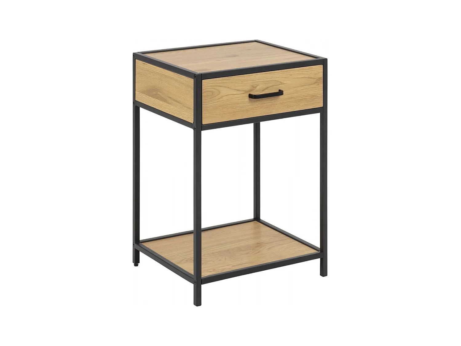 Mesa de cabeceira industrial em madeira e metal FACTORY