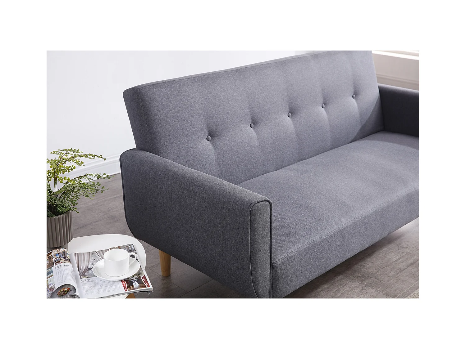 Scandinavische 3-zits slaapbank grijs BERLIJN