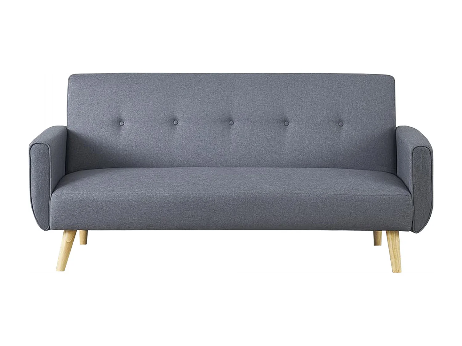 Canapé scandinave convertible 3 places en tissu gris BERLIN