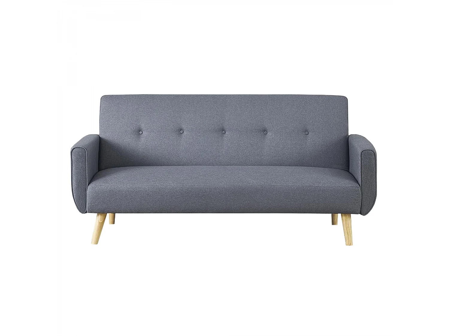 Canapé scandinave convertible 3 places en tissu gris BERLIN