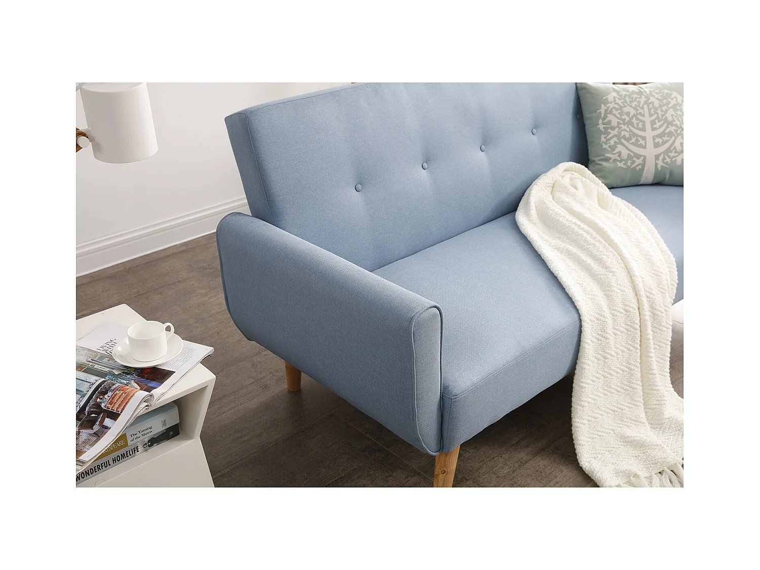 Scandinavische Slaapbank 3-Zits Blauw BERLIJN