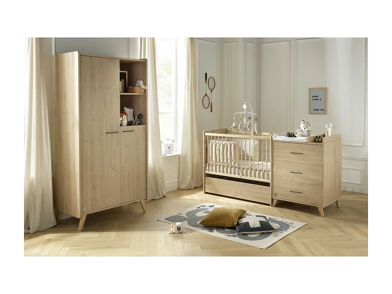 Letto combinato 120x60cm trasformabile in 90x190cm Arty