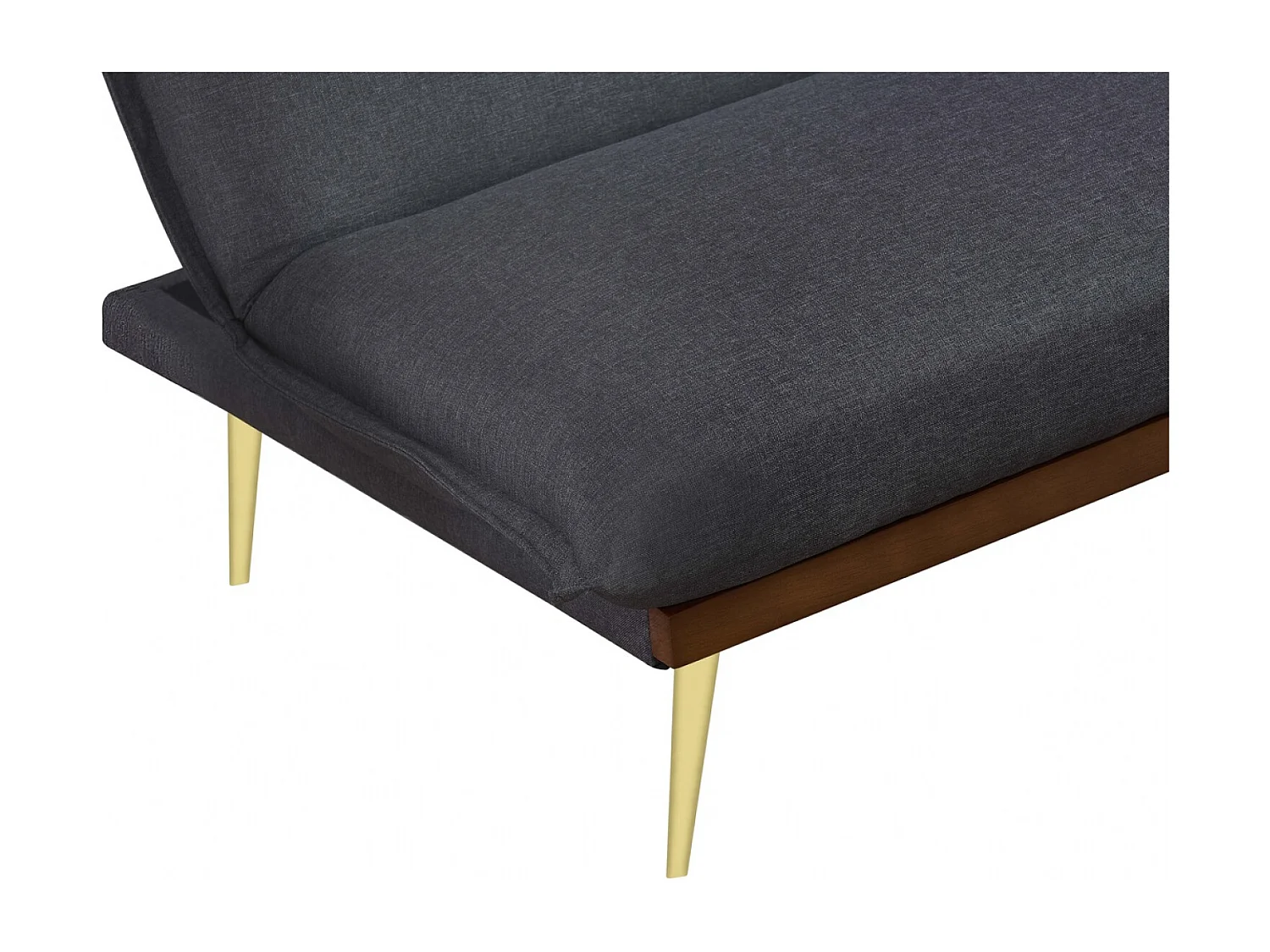 Banquette clic clac 3 places en tissu gris foncé ISA