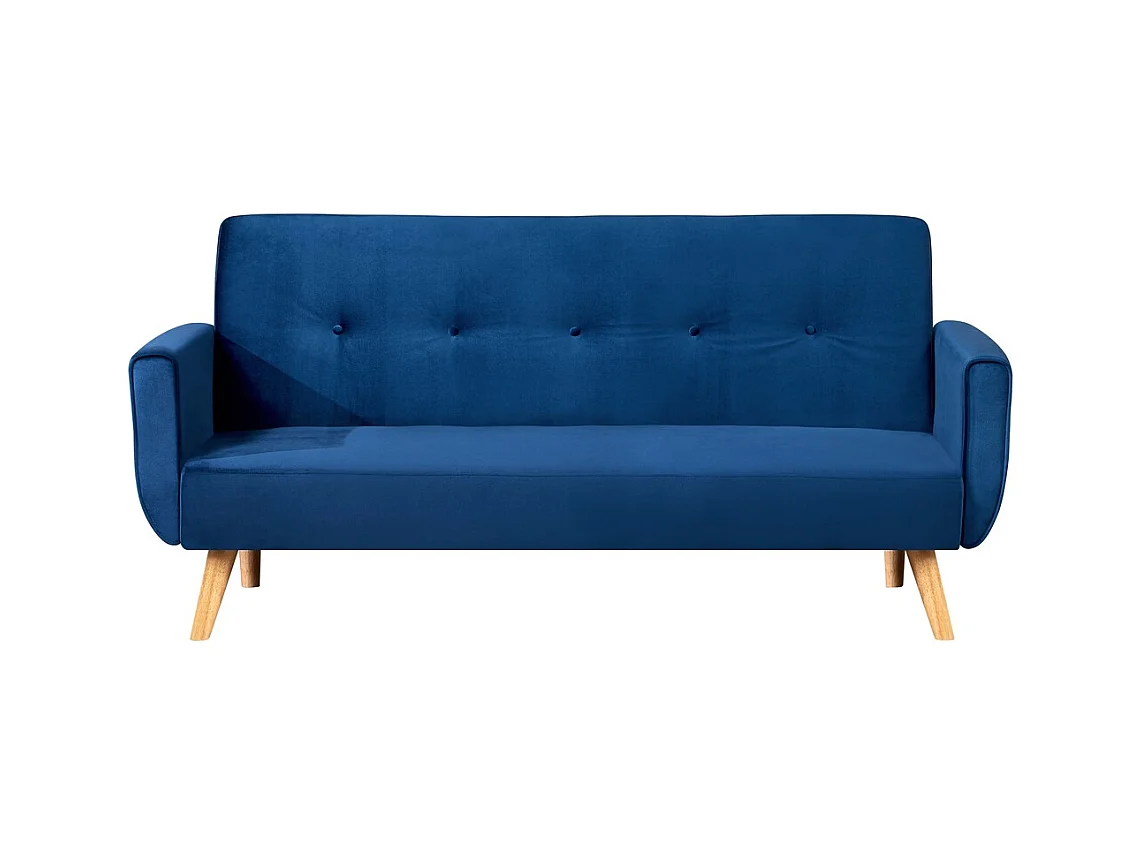 Scandinavische Slaapbank 3-Zits Fluweel Nachtblauw BERLIJN
