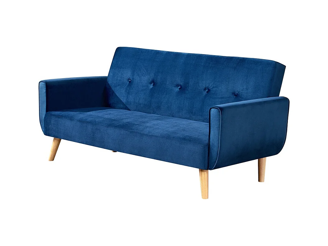 Scandinavische Slaapbank 3-Zits Fluweel Nachtblauw BERLIJN