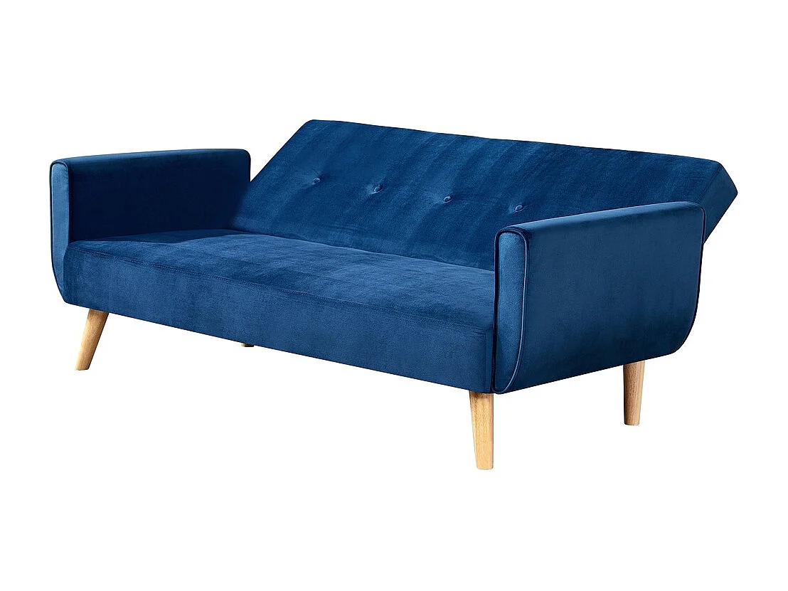 Scandinavische Slaapbank 3-Zits Fluweel Nachtblauw BERLIJN