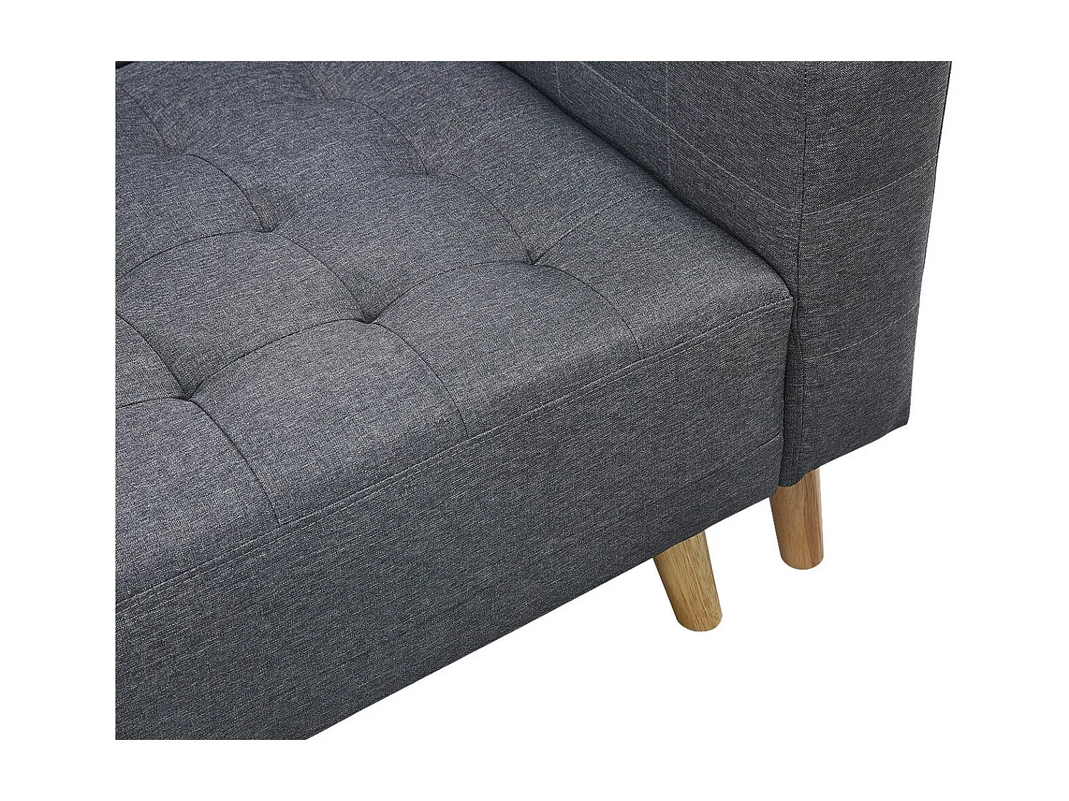 Divano scandinavo  angolare sinistra 5 posti grigio SHERBROOKE