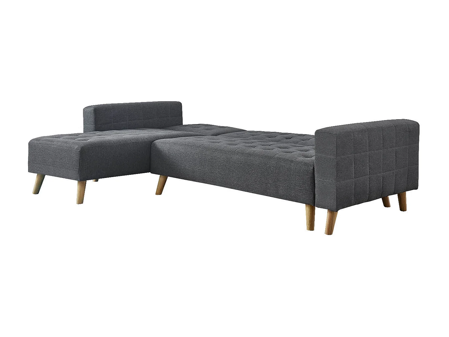 Divano scandinavo  angolare sinistra 5 posti grigio SHERBROOKE